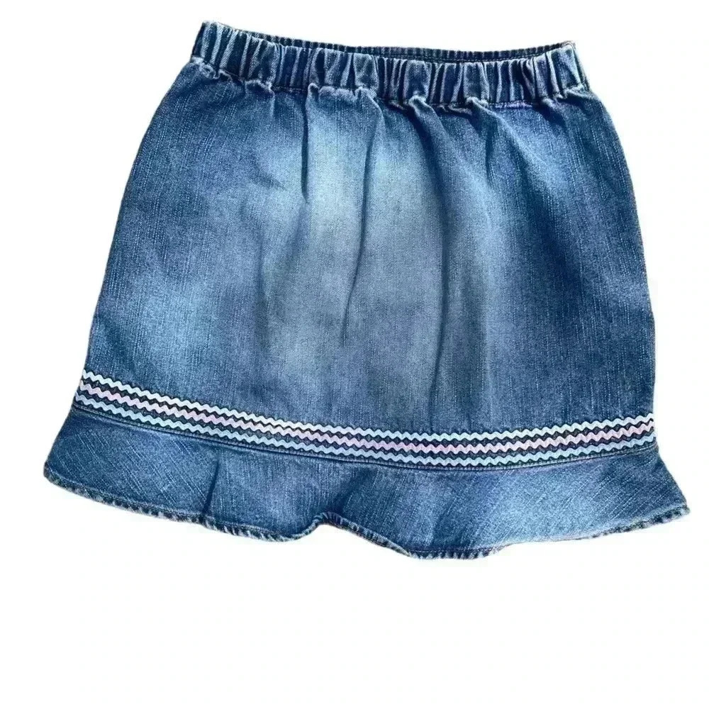 French Toast Girls denim skirt zip and heart shaped pocket size 6x gently used - Picture 4 of 6